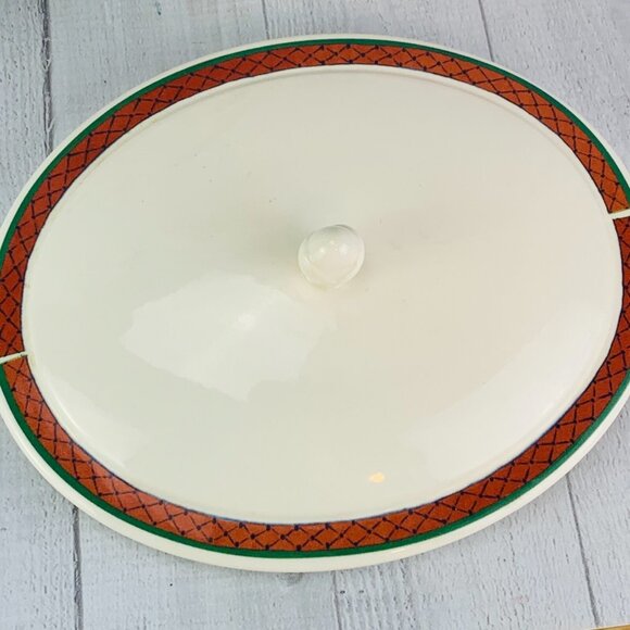 Johnson Brothers AUTUMN GROVE Blueberries Fruit Oval Covered Handle Serving Bowl - Picture 6 of 11